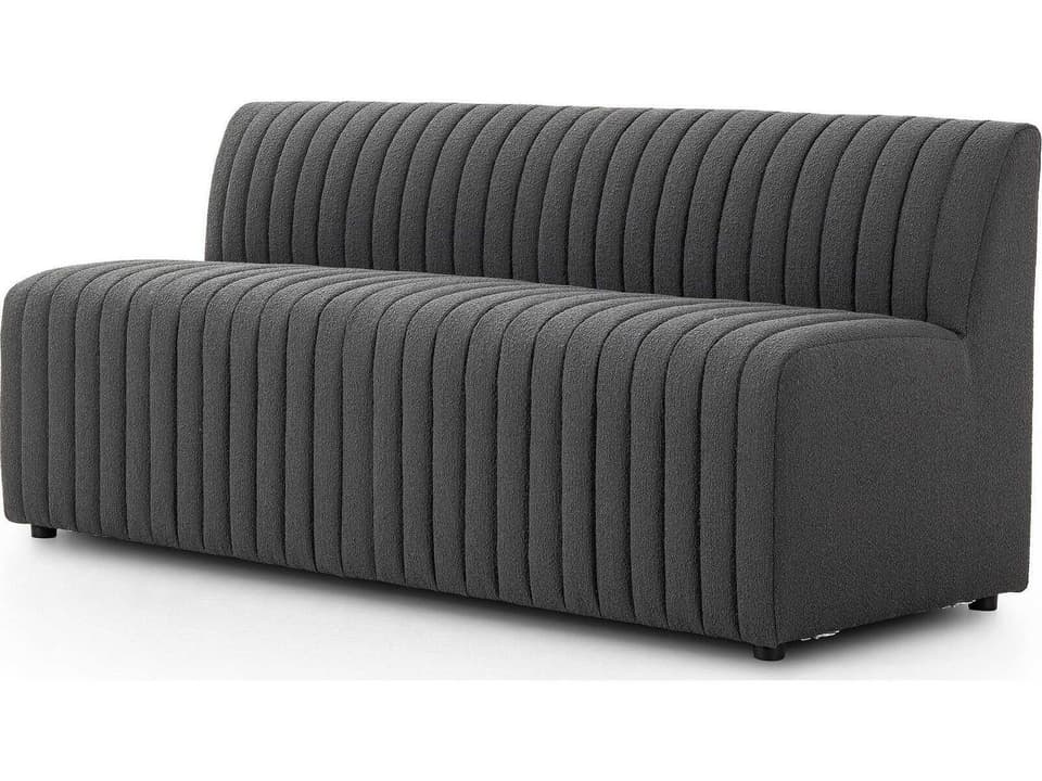Augustine Dining Banquette 72-Inch Charcoal Boucle