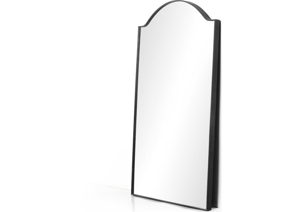 Asher Jacques Gunmetal Floor Mirror Large Modern Curvature