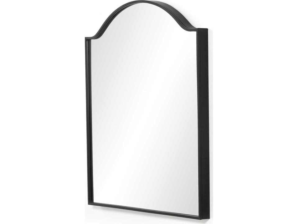 Jacques Rectangle Wall Mirror in Gunmetal with Thin Frame
