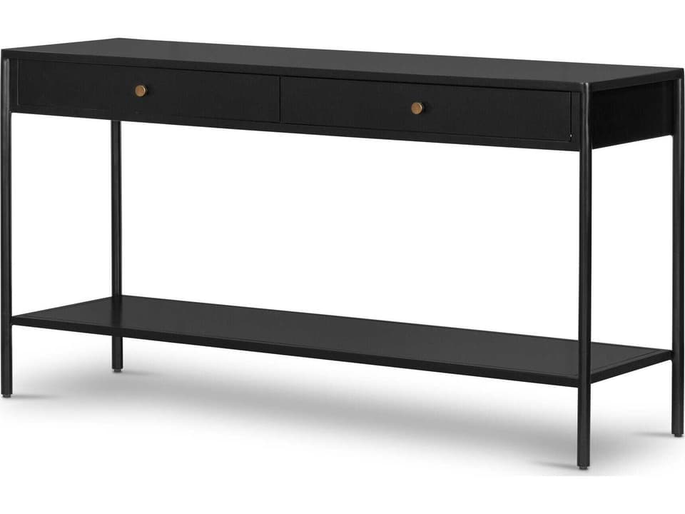 Soto 57-Inch Black Iron Console Table