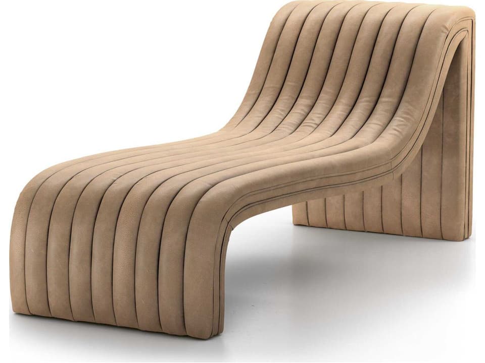 Augustine Chaise Lounge from the Grayson Collection in Top-Grain Leather