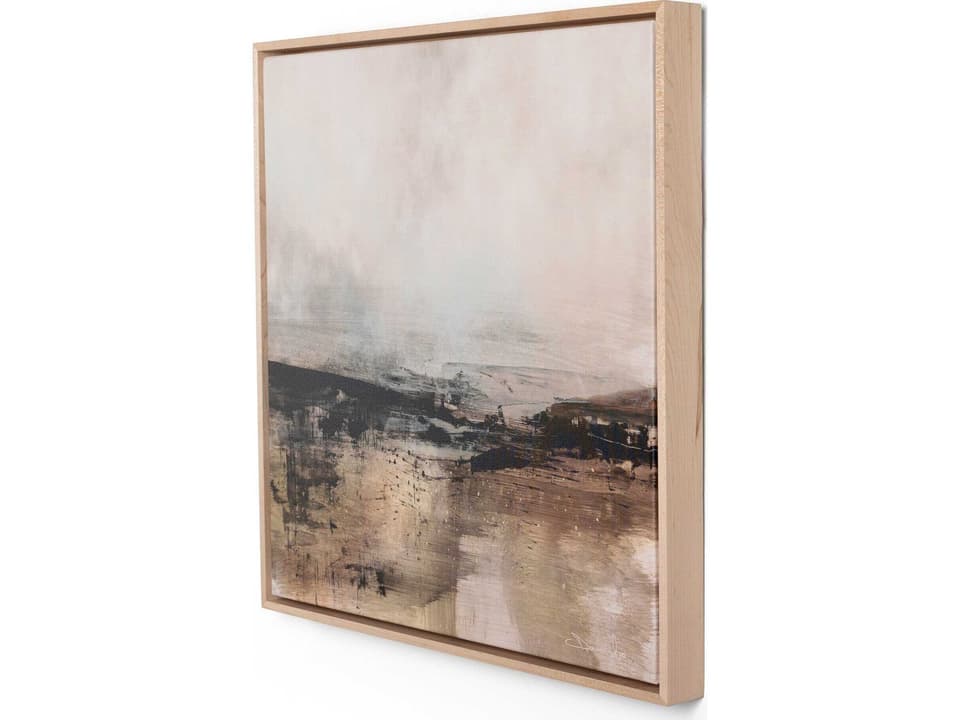 Art Studio Distant Forest by Dan Hobday Wall Art with Natural Maple Frame