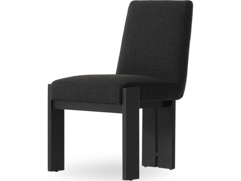 Roxy Dining Chair Ashford Black Upholstered Solid Wood