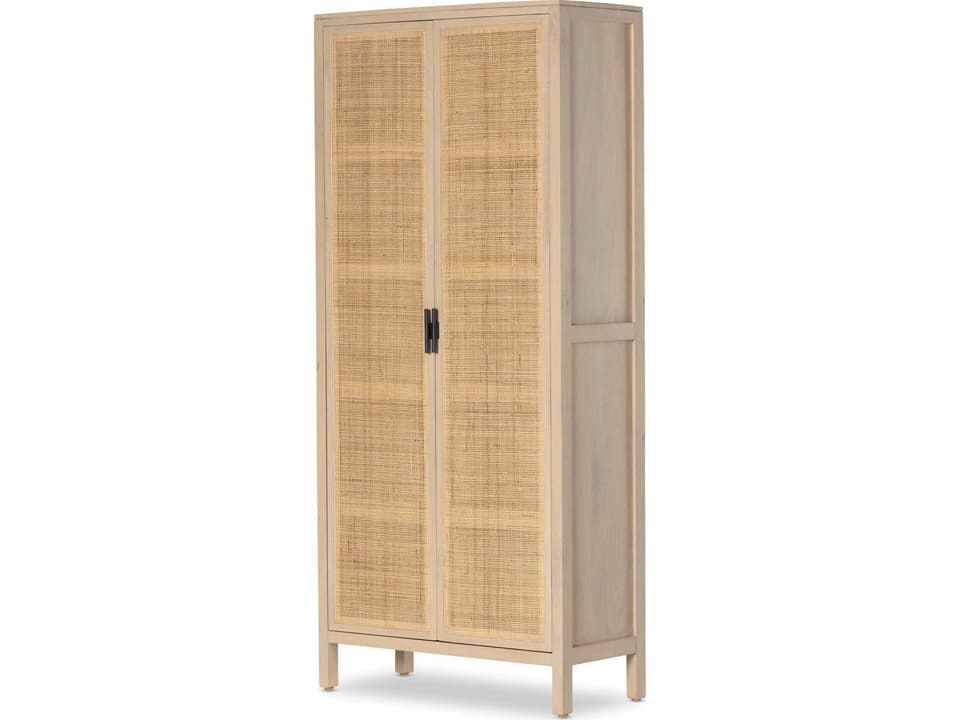 Leighton Caprice Natural Mango  Wood Tall Cabinet
