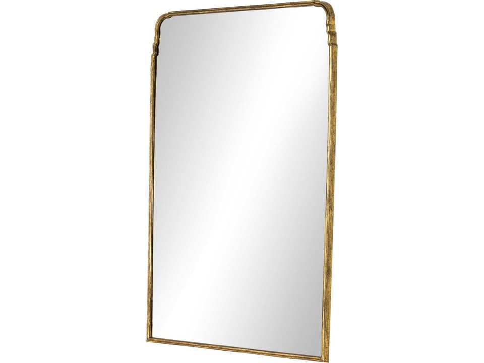 Asher Loire Antiqued Gold Leaf Grand Floor Mirror