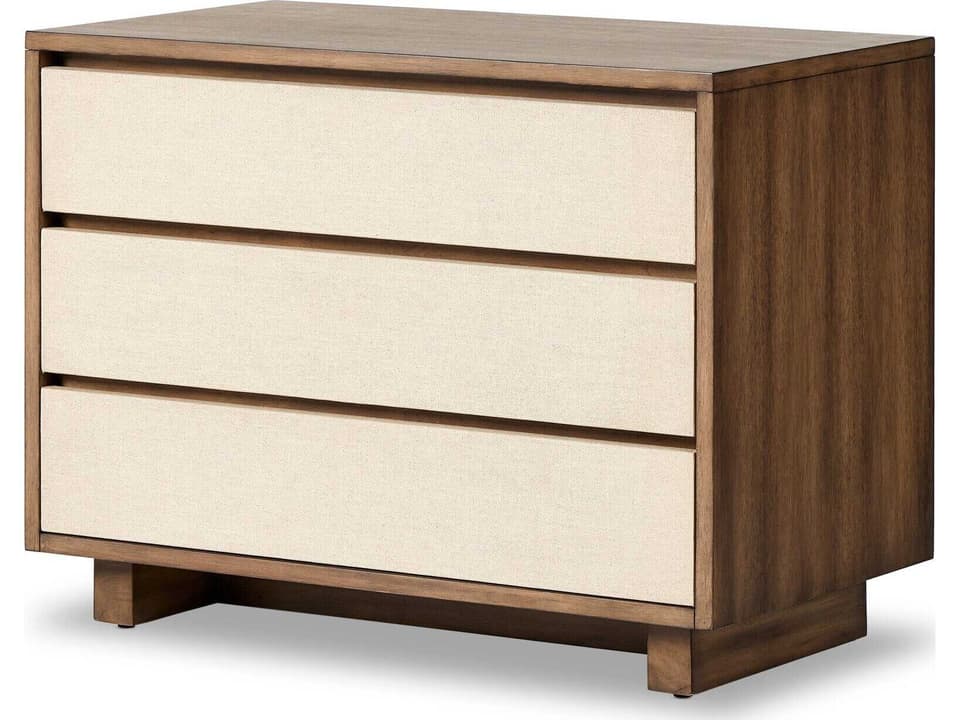 Callahan Grove 3-Drawers Brown Mahogany Wood Nightstand
