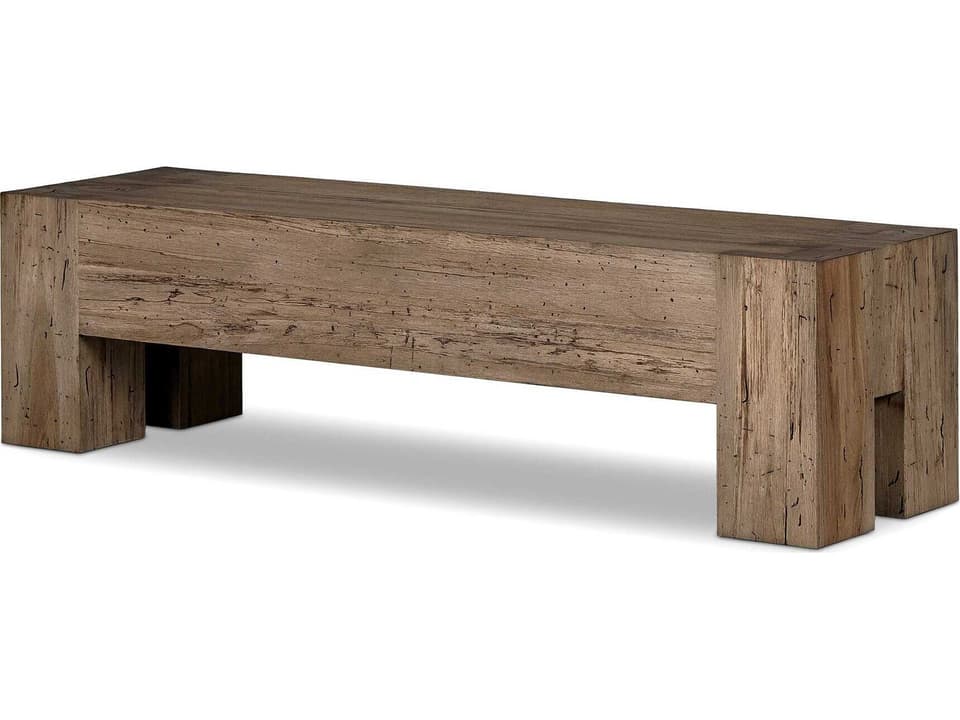Wesson Abaso Oak Accent Bench with Rustic Wormwood Finish