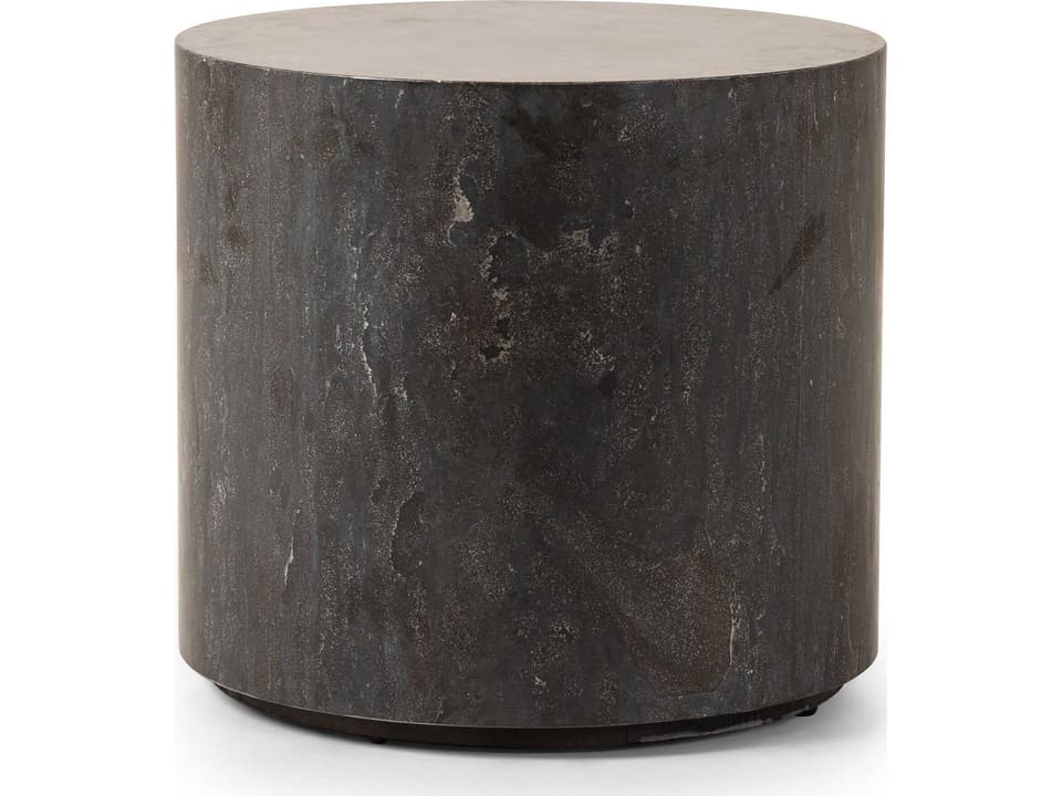 Hughes Round Bluestone End Table