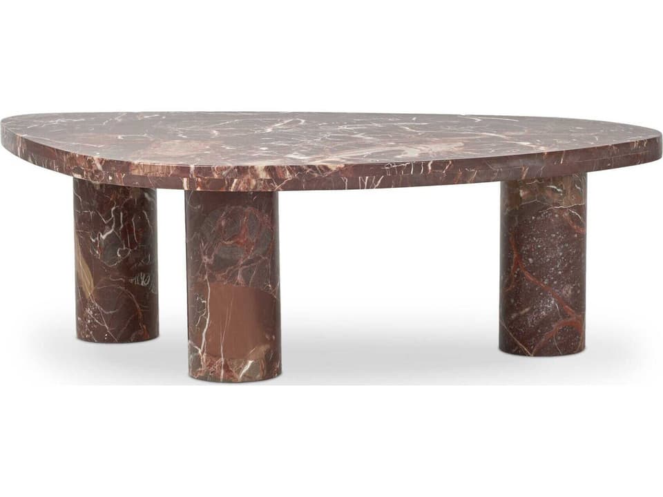 Zion Tripod Coffee Table Merlot Marble