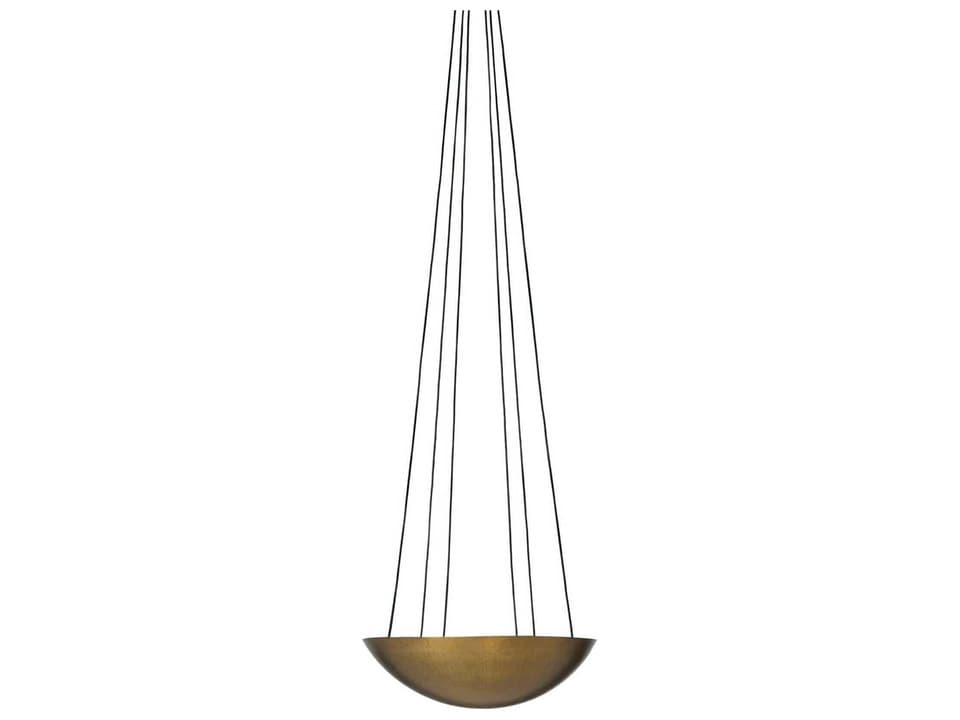 Branson 6-Light Aged Brass Bowl Chandelier