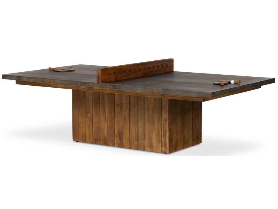 Outdoor Ping Pong Table Toasted Rustic Teak