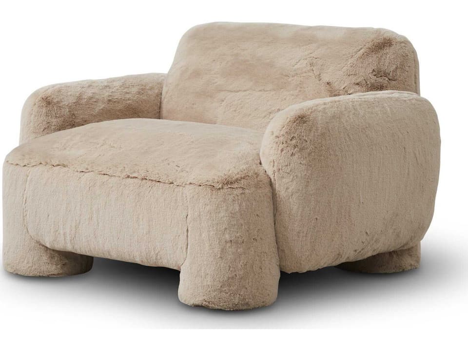 Carnegie Beige Fabric Accent Chair