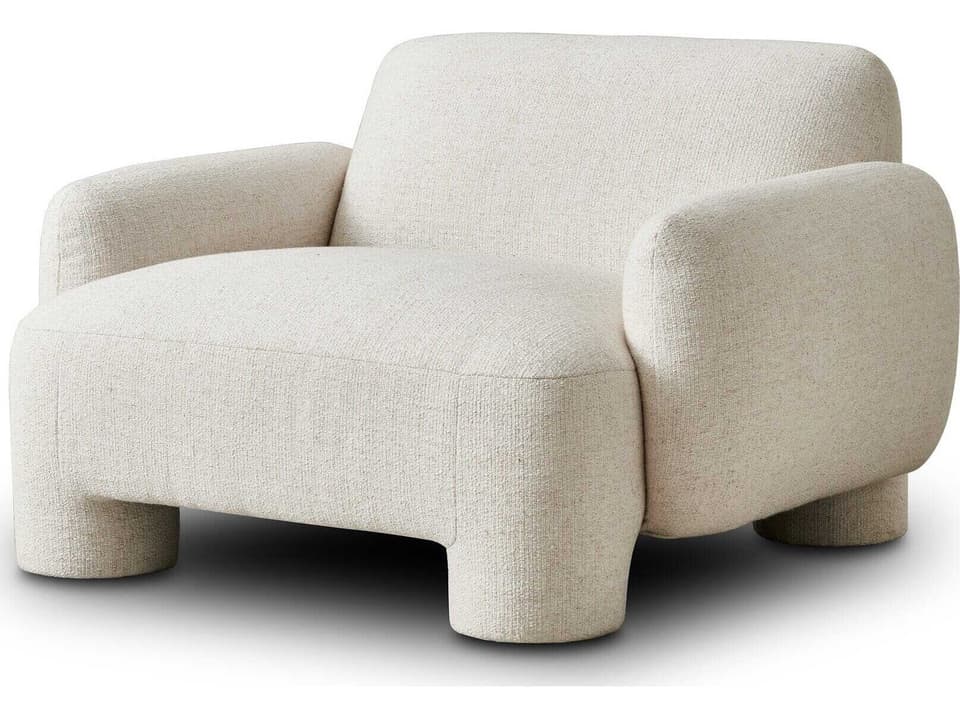 Carnegie Mingh Cream Fabric Accent Chair