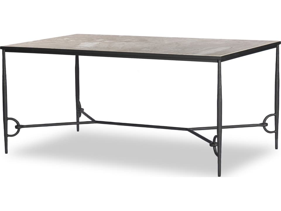 Babylon Hammered Gunmetal Gray Marble Writing Desk