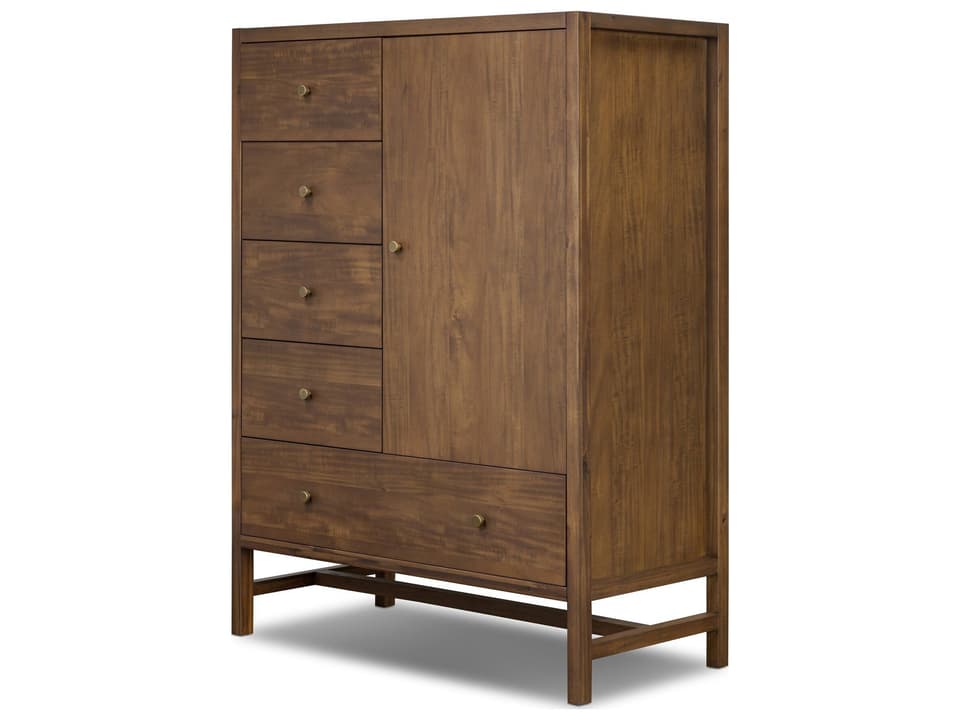 Hooker Furniture Americana Black Brown Oak Wood Wardrobe Armoire