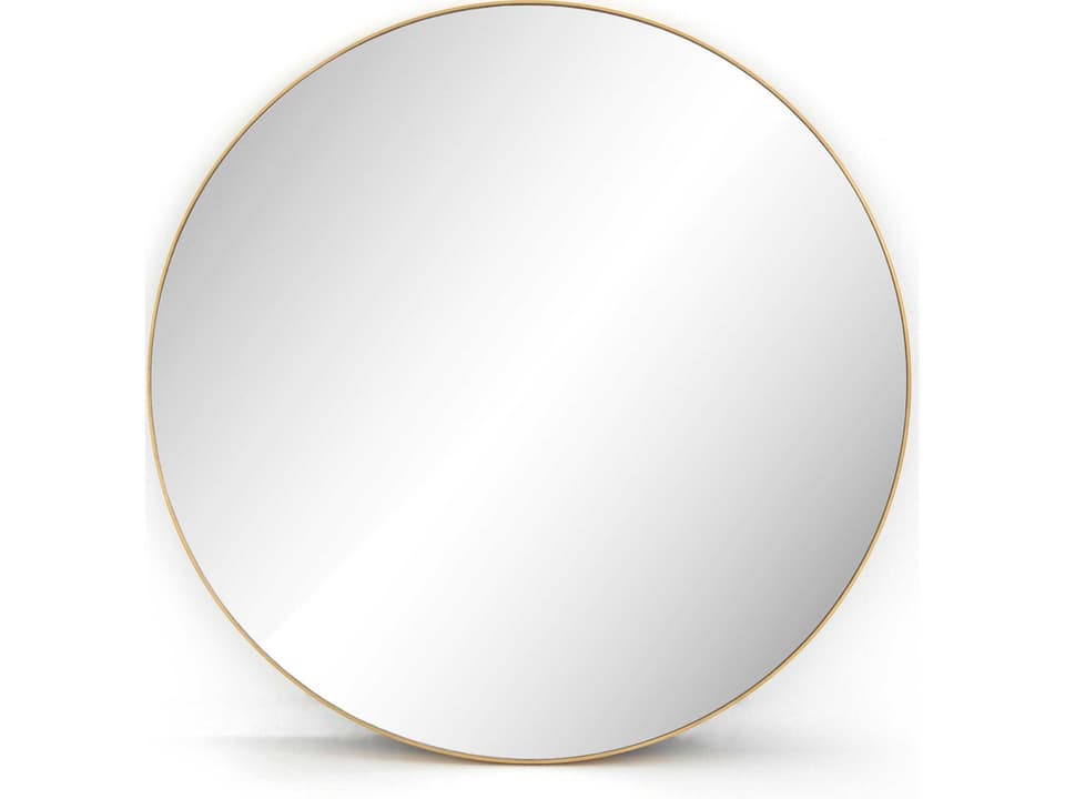 Bellvue Round Mirror in Polished Brass Finish