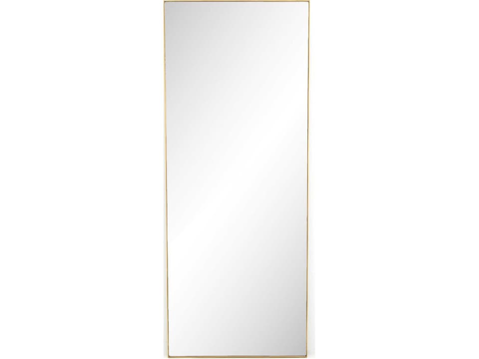 Bellvue Floor Mirror Polished Brass Rectangular