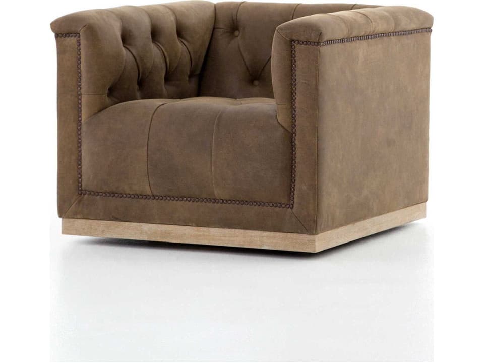 Maxx Swivel Chair Kensington Modern Leather Accent