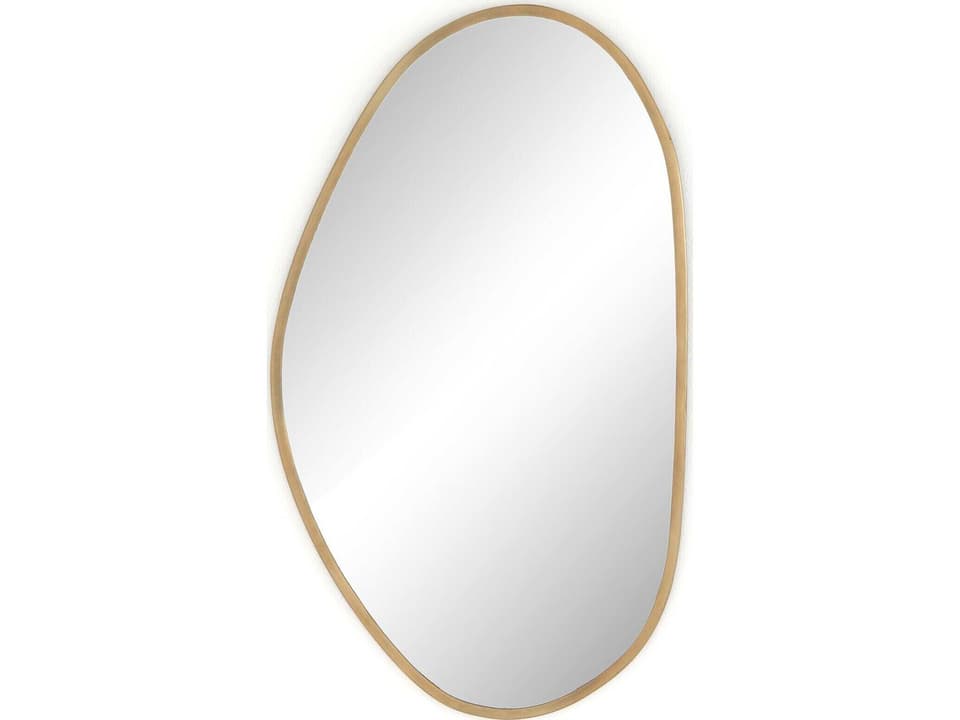 Brinley Mirror Asher Asymmetric Antique Brass