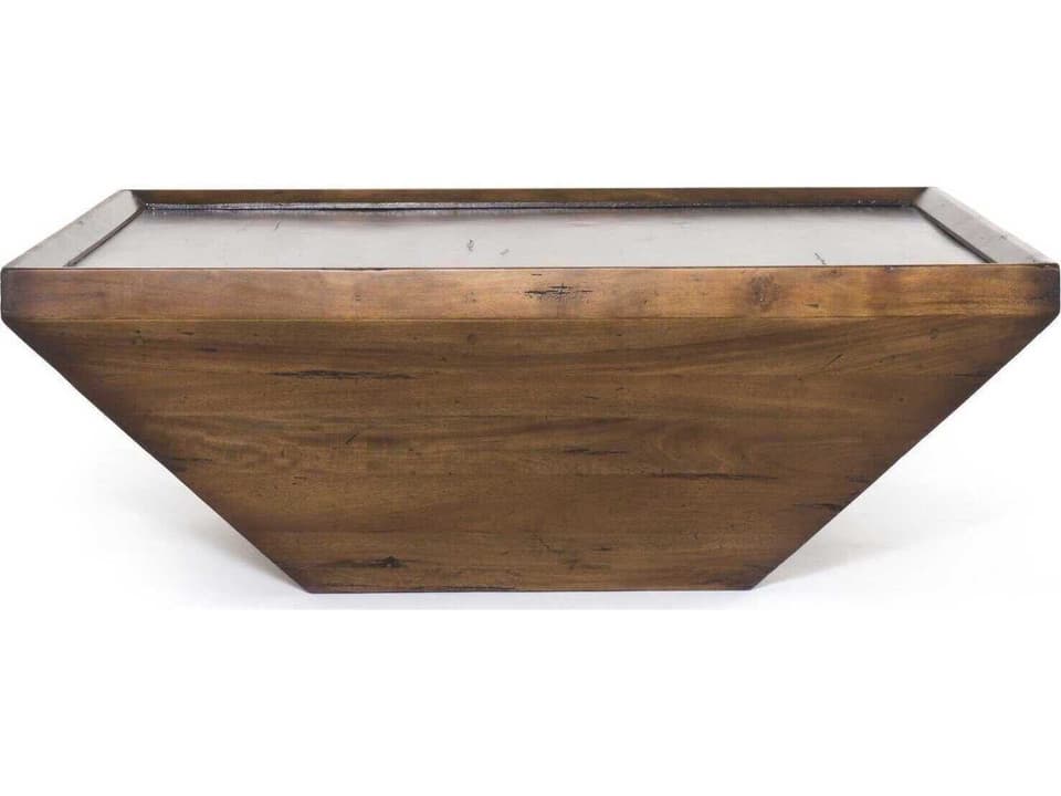 Four Hands Harmon Drake Square Coffee Table — Reclaimed Fruitwood