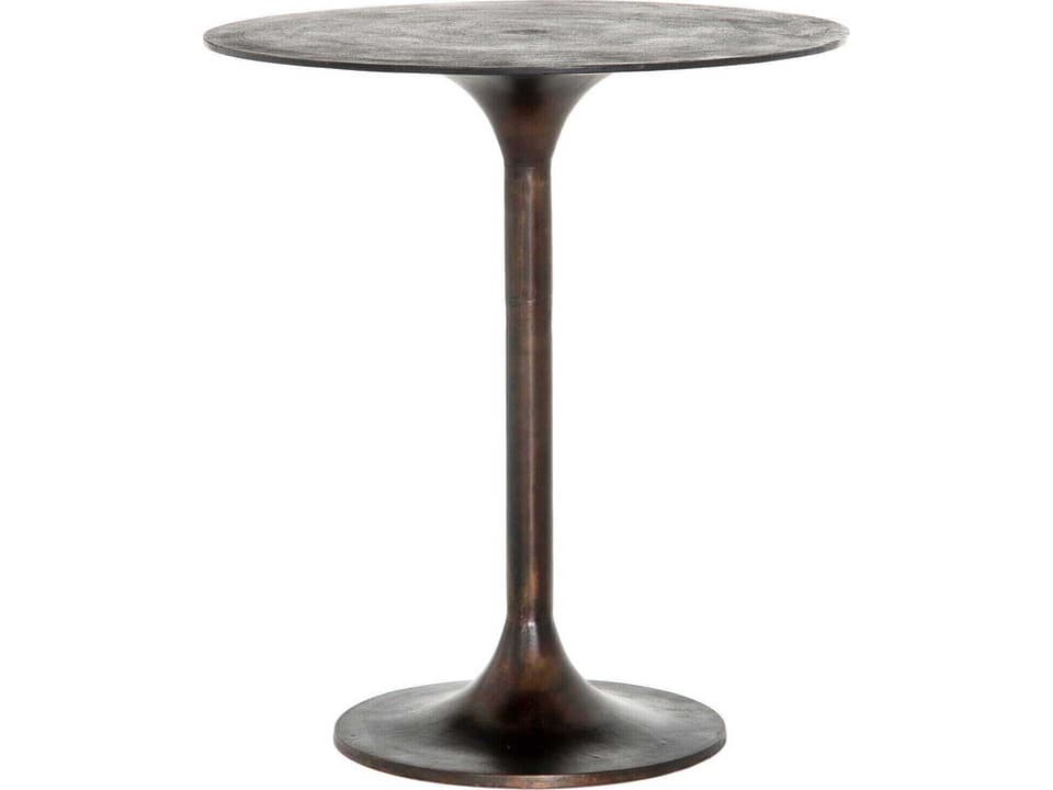 Simone Round Counter Table in Antique Rust