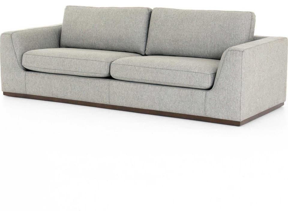 Colt 3-Seat Poly Linen Blend Sofa in Aldred Silver
