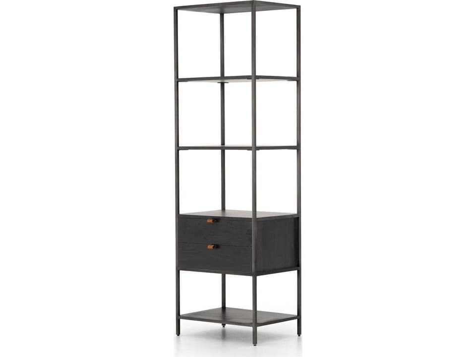 Trey Bookshelf Fulton Collection Black Wash Poplar