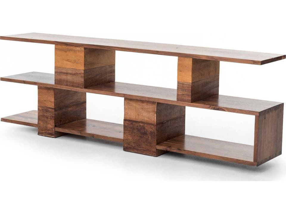Bina Ginger Console Table Natural Walnut Reclaimed Peroba