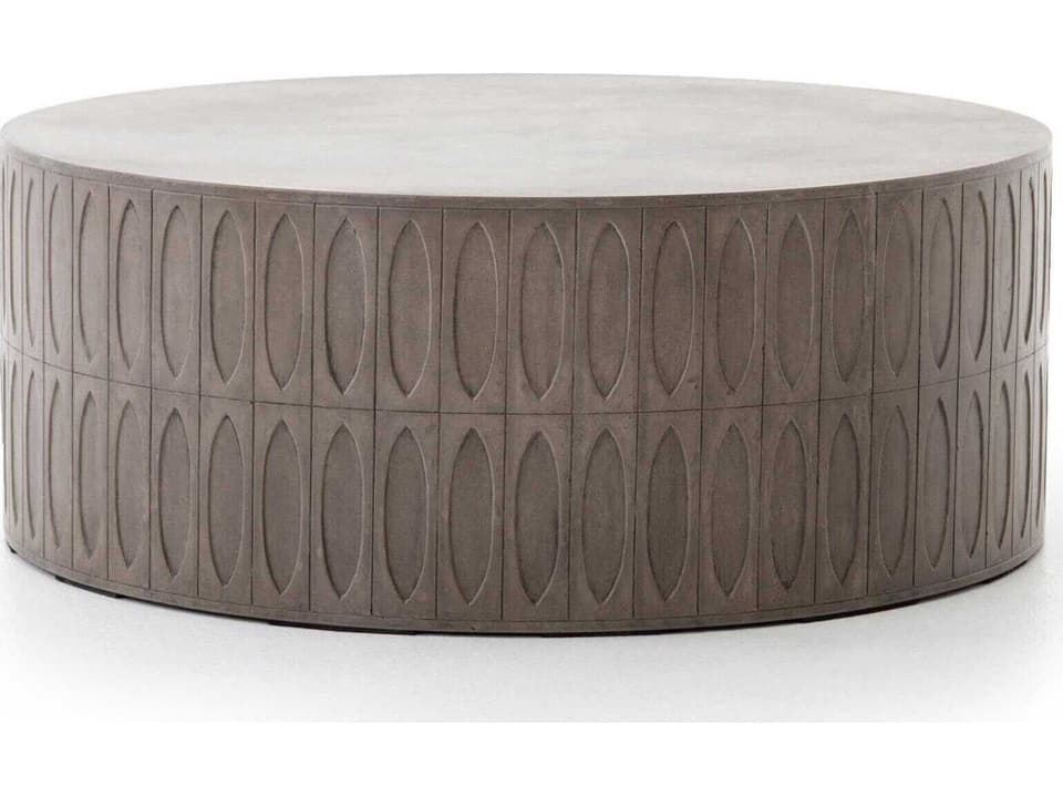 Colorado Drum Coffee Table in Grey Concrete