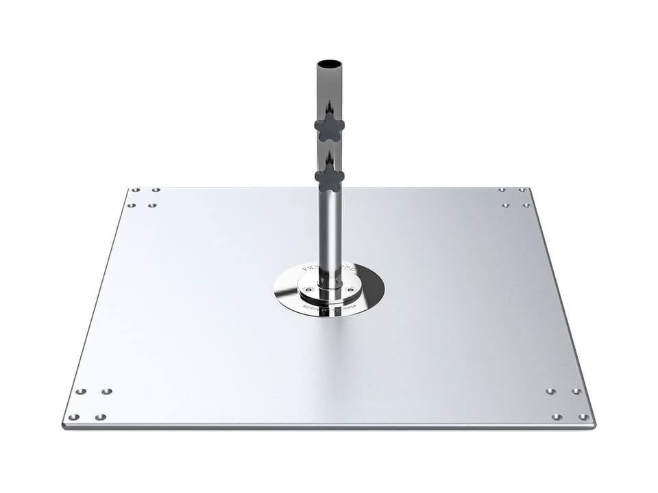 36-Inch Square Galvanized Steel Stackable Base
