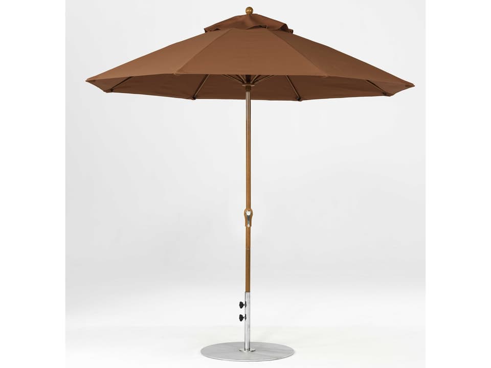 Monterey 9 Foot Octagon Fiberglass Crank Non Tilt Market Umbrella