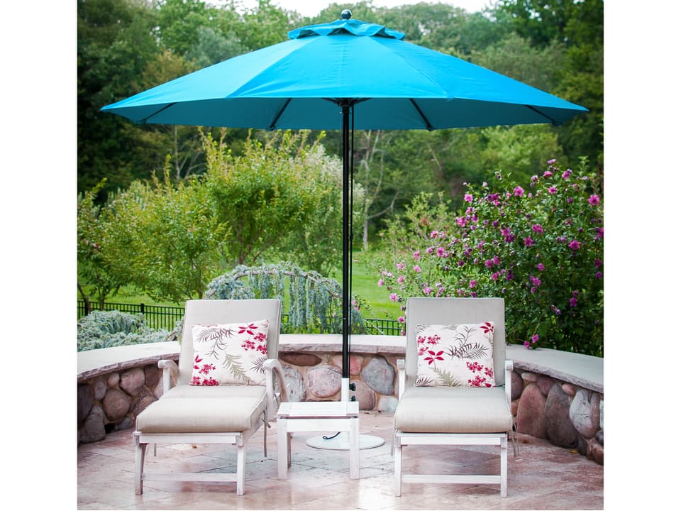 11 Foot Octagon Market Outdoor Umbrella Monterey Pulley Lift