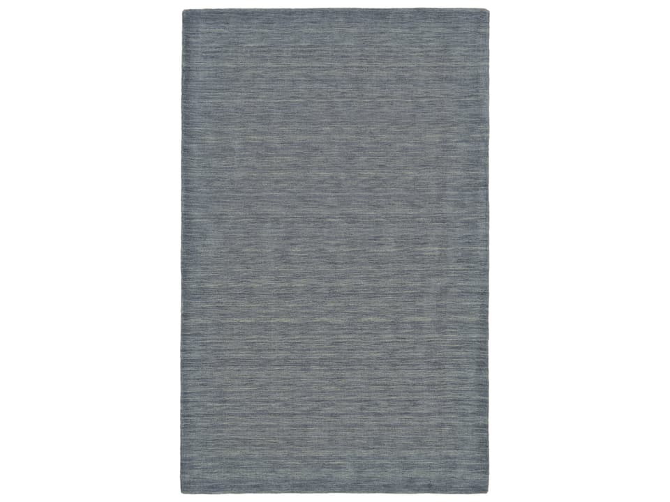 Luna Collection Hand-Loomed Wool Area Rug in Smoke
