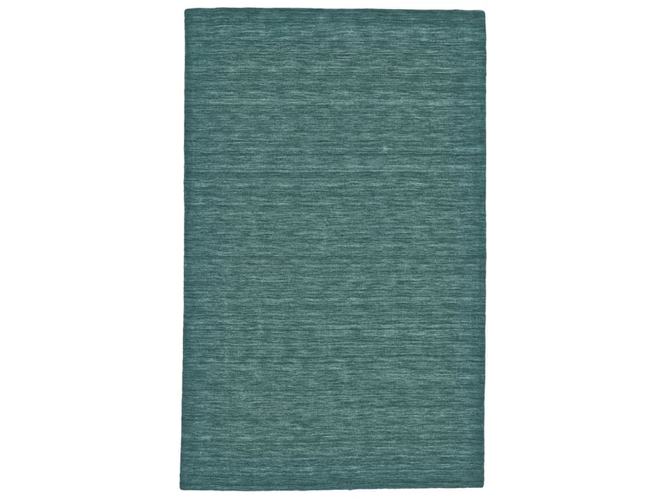Luna Collection Hand Woven Contemporary Area Rug in Teal