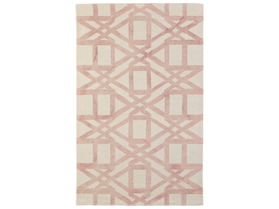 Lorrain Collection Hand Tufted Area Rug in Blush with Watercolor Effect