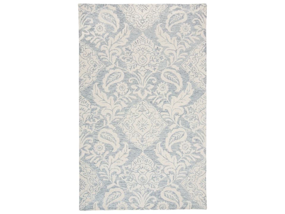 Belfort Hand Tufted Wool Area Rug in Blue Gray