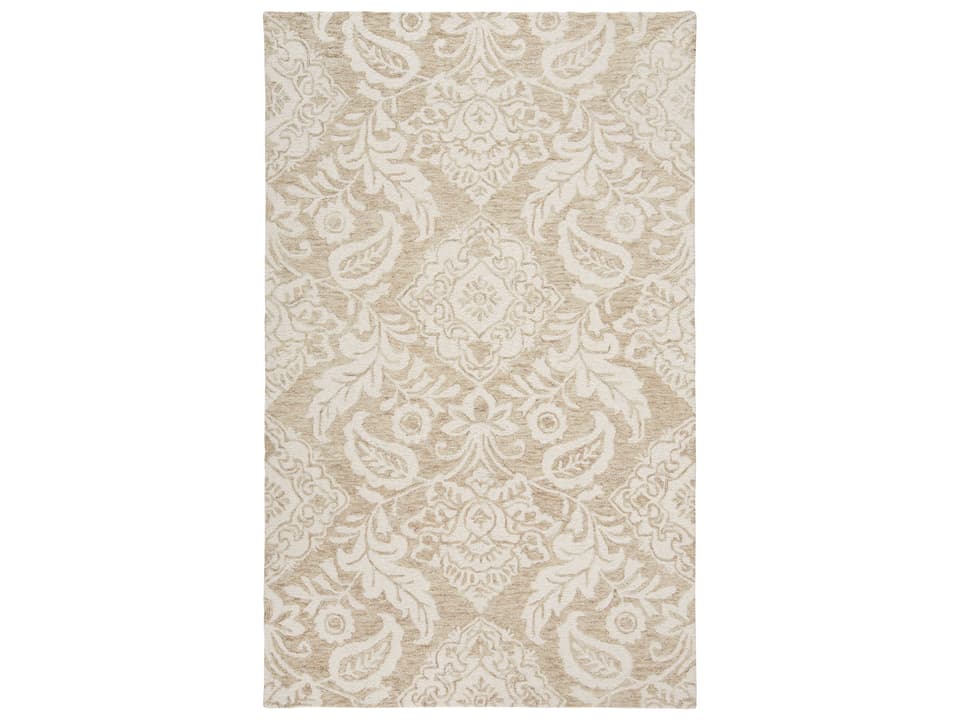Feizy Belfort 8776F Taupe Ivory Hand-Tufted Wool Blend Area Rug