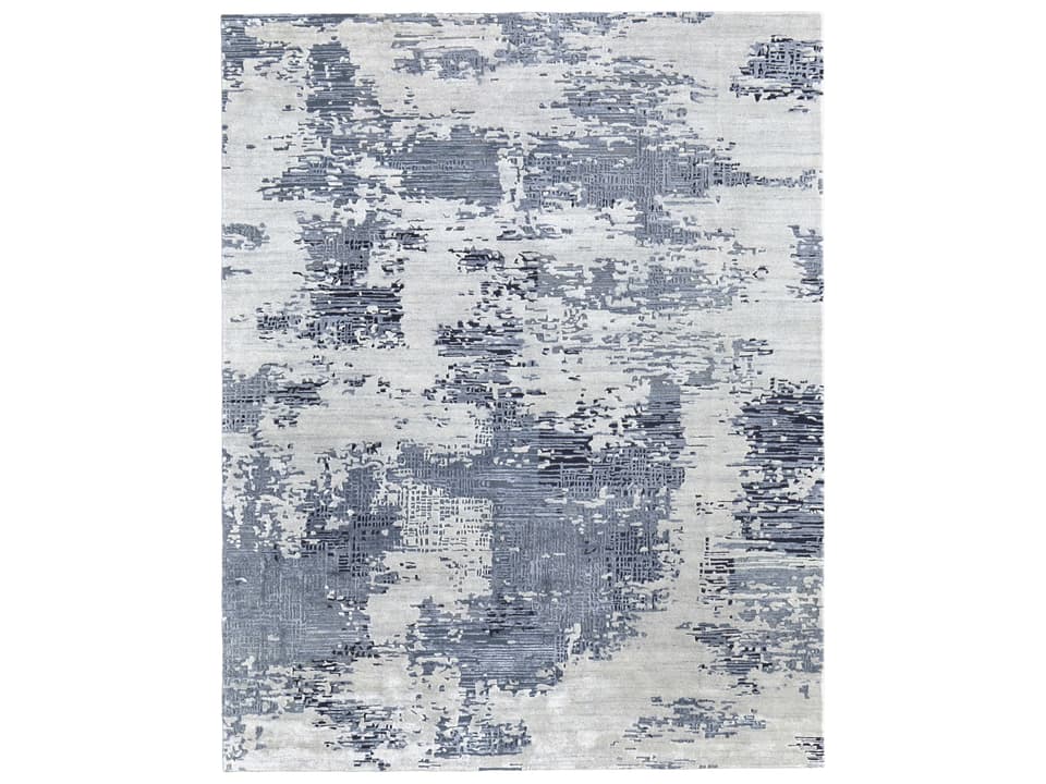Zarah Abstract Area Rug in Wool and Viscose Blend