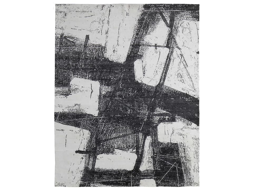 Coda Hand-Woven Wool and Viscose Abstract Area Rug