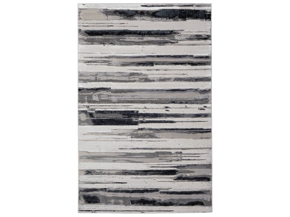 Jewel Striped Area Rug Power-Loomed Polyester Polypropylene