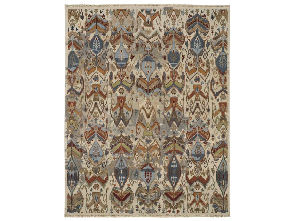 Leylan Ikat Hand Knotted Wool Area Rug