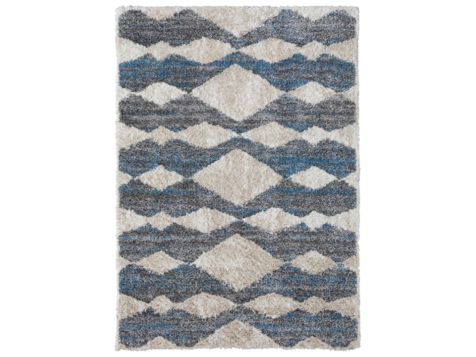 Mynka Shag Geometric Area Rug with Abstract Pattern