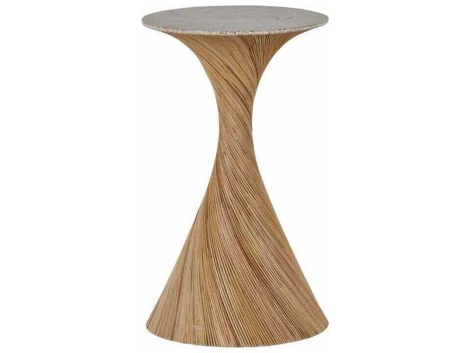 Kirk Round Natural Rattan Drinking Table