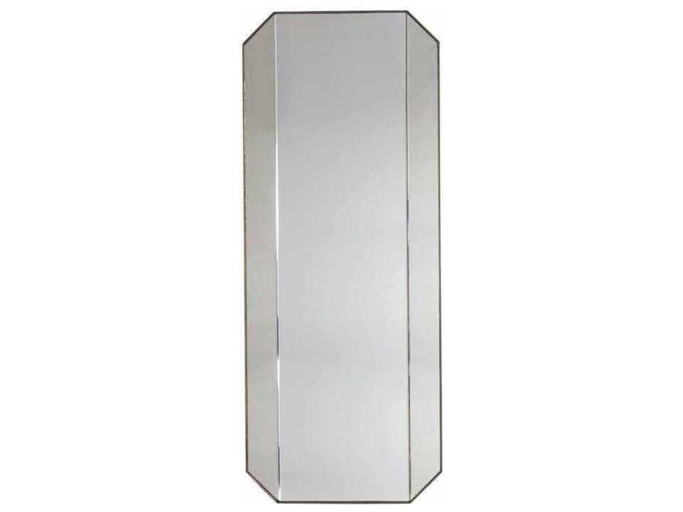 Lacy Elongated Octagonal Wall Mirror in Brushed Champagne