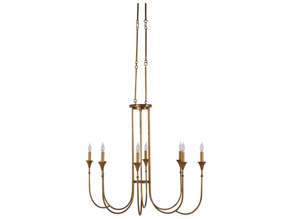 Kathleen 8-Light Chandelier in Gilded Gold
