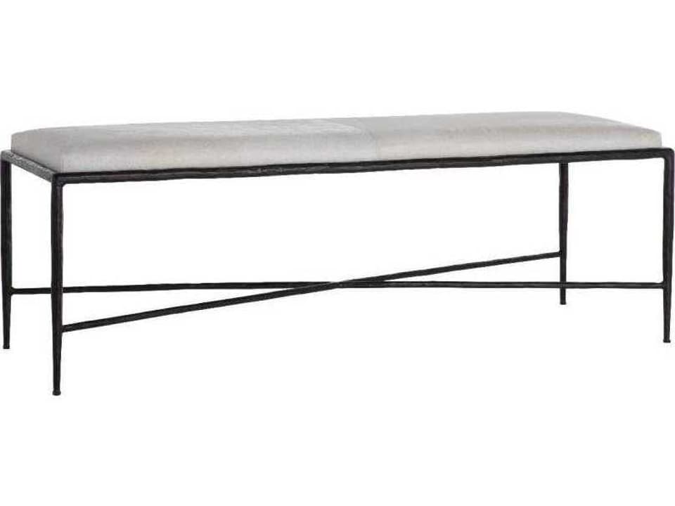 Devoe Natural Ivory Hide on Hair Accent Bench