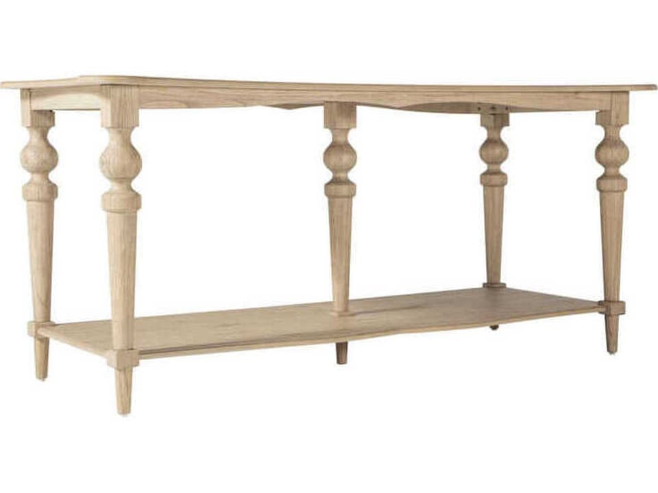 Nirvana Rectangular Wood Console Table in Brushed Blonde Natural