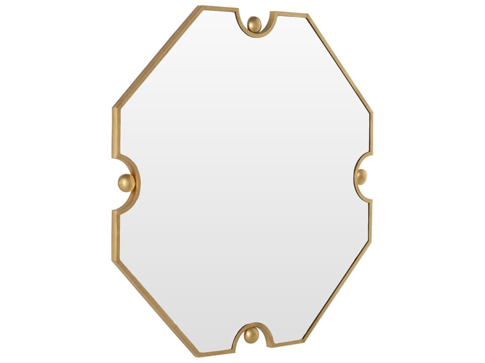 Monet Octagonal Wall Mirror in Antique Brass