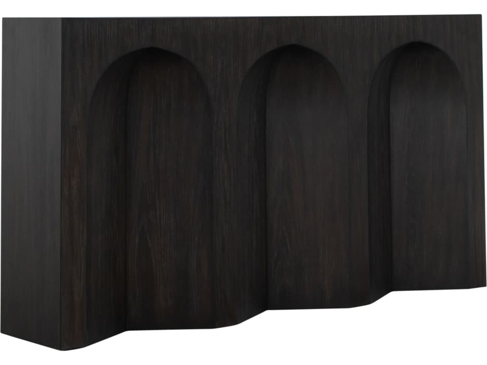 Arlee Rectangular Console Table in Cerused Black Forest Brown