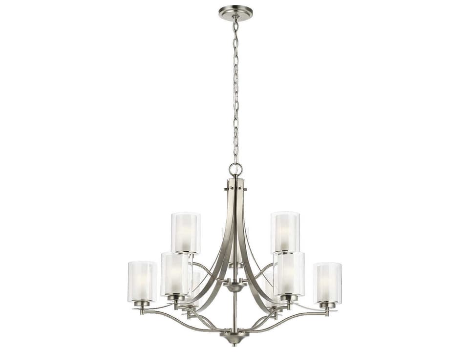 Elmwood Park 9-Light Chandelier in Brushed Nickel